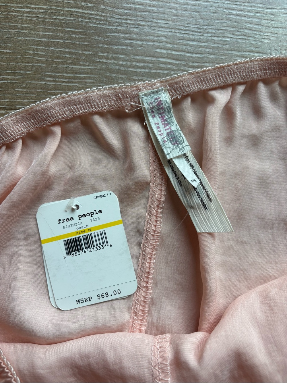 Free People Peach Slip Skirt Lace